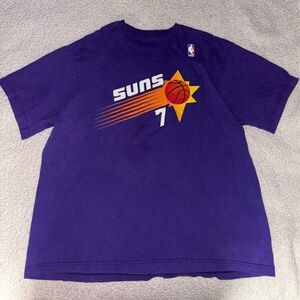 RARE Vintage NBA Player Phoenix Suns #7 K. Johnson Cotton T-Shirt Purple Size XL